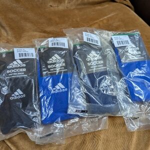 Adidas Athletic Socks Black and Blue Performance